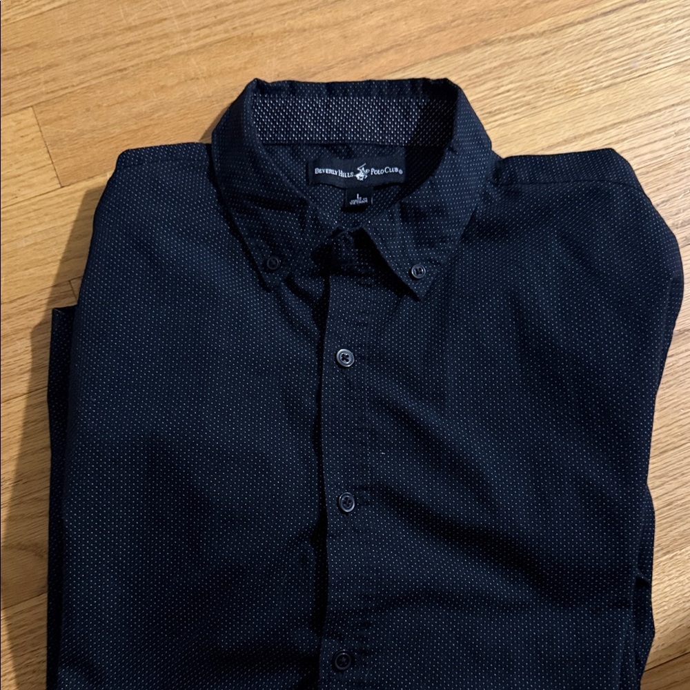 Beverly Hills Polo Club Navy Button-Down Shirt